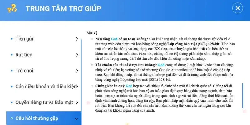 GO8 – Link Trang Chủ GO8 Chính Thức 16 Go8 là một nền tảng an toàn với hệ thống bảo mật cao cấp